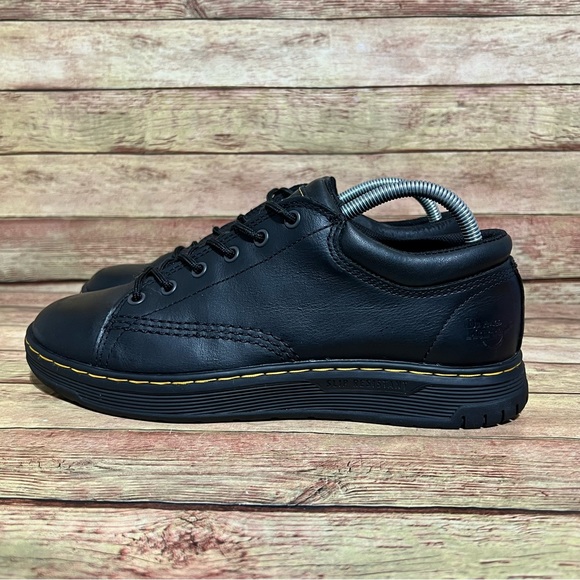 Dr. Martens Shoes - Dr. Martens Black Leather Maltby & Safety Shoes